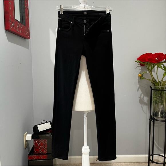 NEW Citizens of Humanity COH Avedon Skinny Stretch Ultra Black Jeans Sz 25 NWOT - Picture 1 of 16